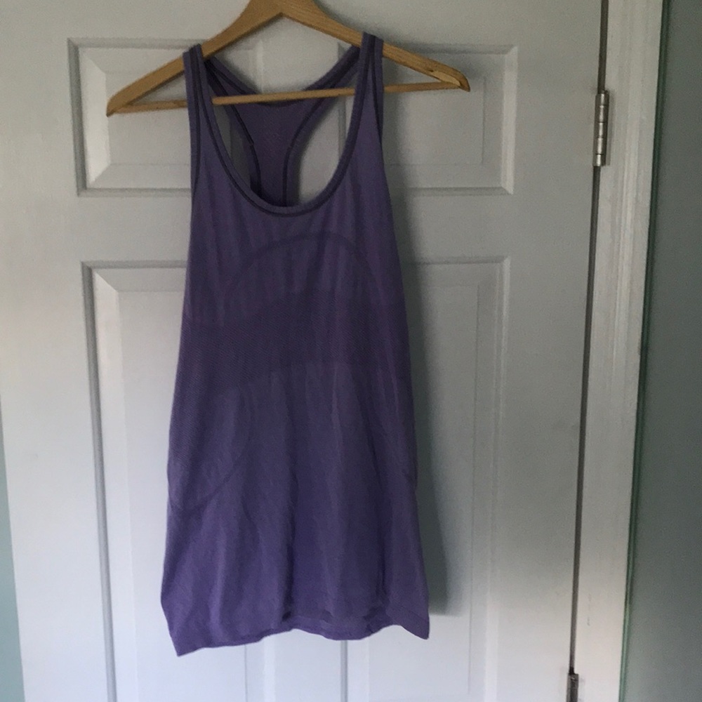 Lilac lululemon running tank size 8